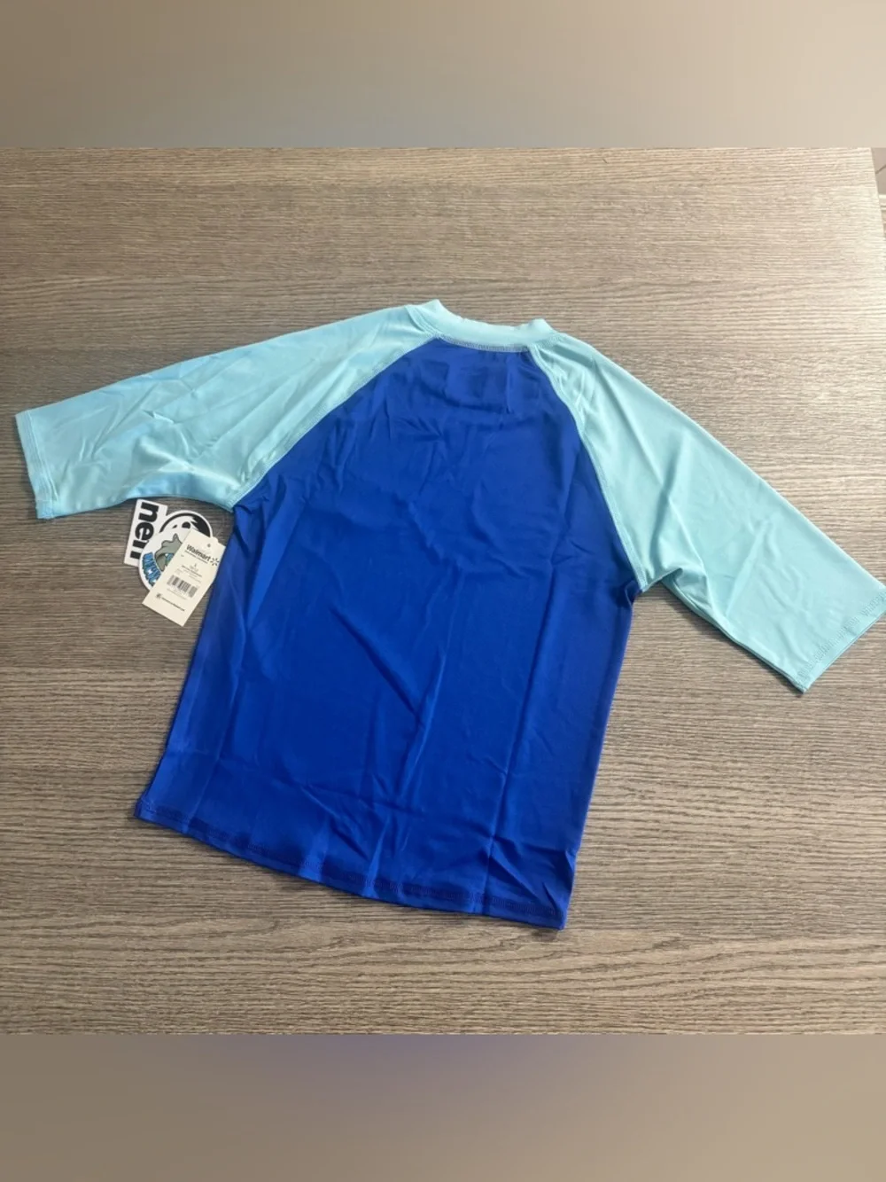 Neff Boys RASHGUARD UPF 50+ Sun Shirt Boys Size L (10-12) Navy/turquoise